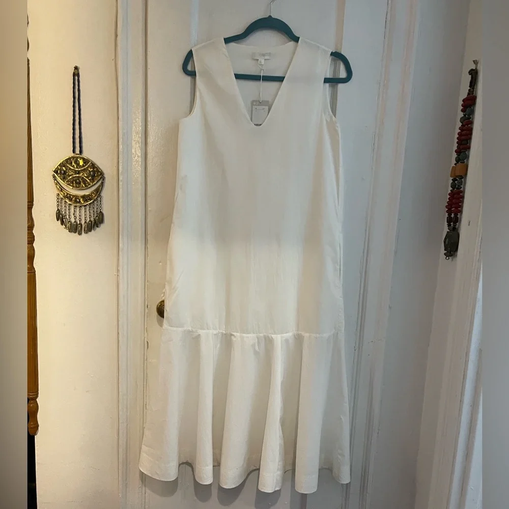 COS Cotton Poplin Sleeveless Midi Dress